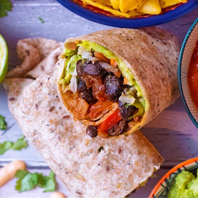 Hearty Bean And Rice Burritos