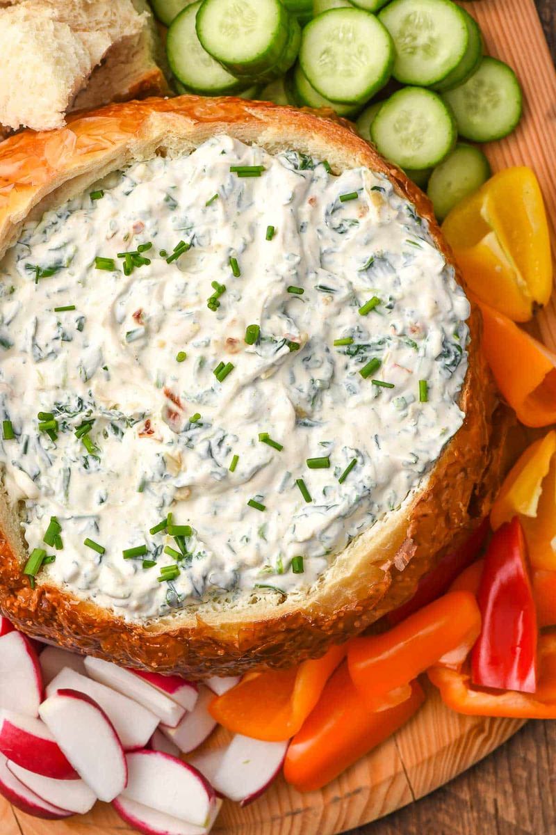 Ranch Dip In A Hollowed Bread Bowl