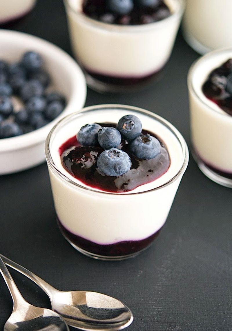 Blueberry Yogurt Panna Cotta