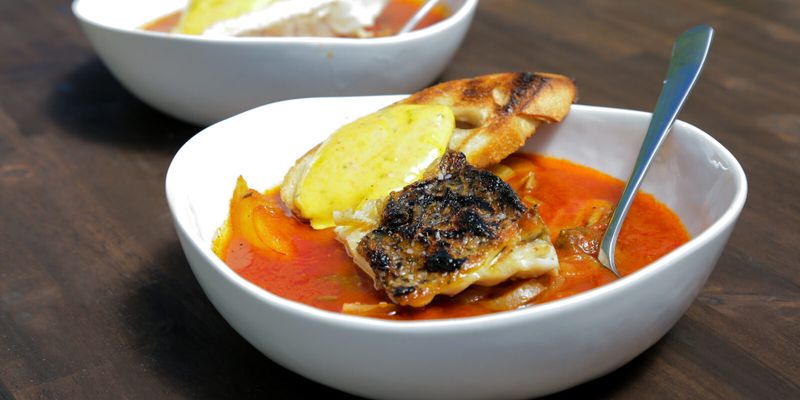 Striped Cavern Tomato Soup Bowls