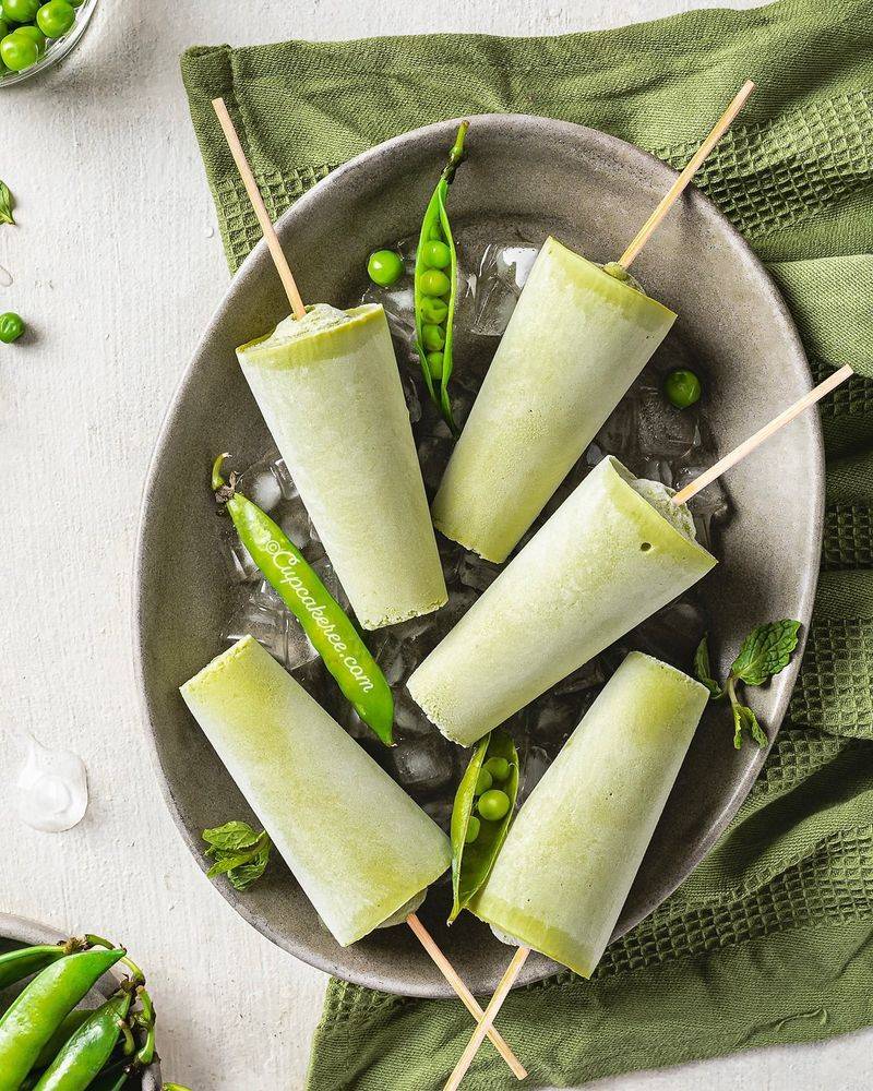 Pea And Mint Popsicles