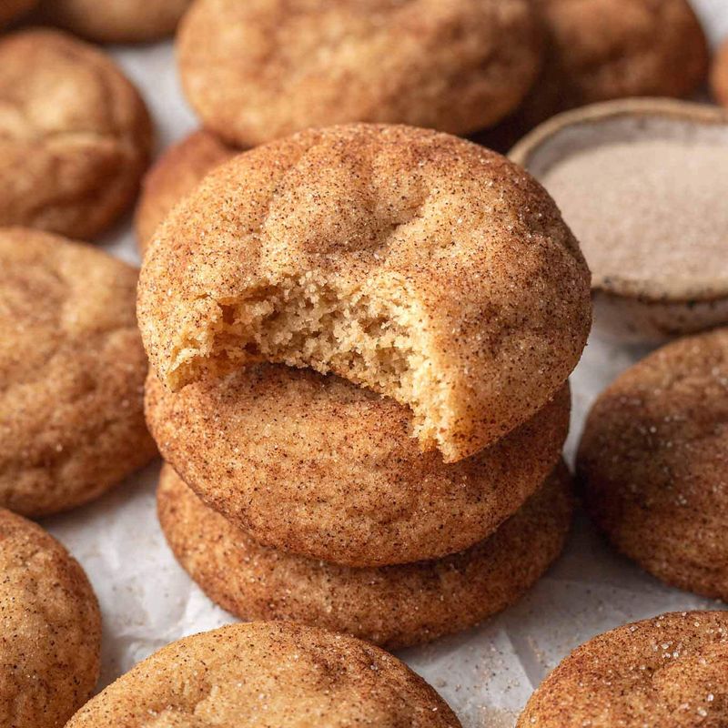 Snickerdoodle Cookies Rolled In Cinnamon Sugar