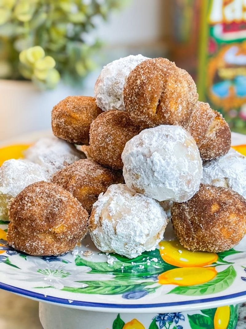 Pastel-Dusted Donut Holes