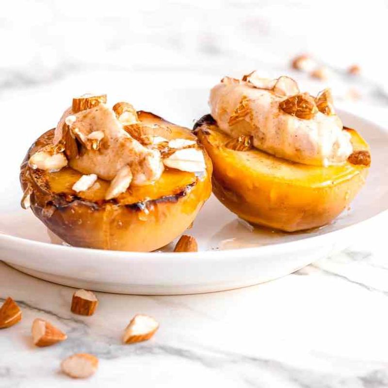Honey-Roasted Peaches With Mascarpone