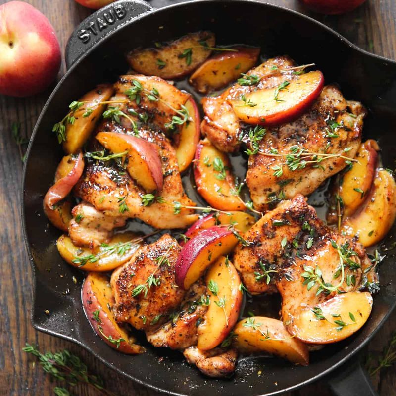 Savory Peach & Chicken Skillet