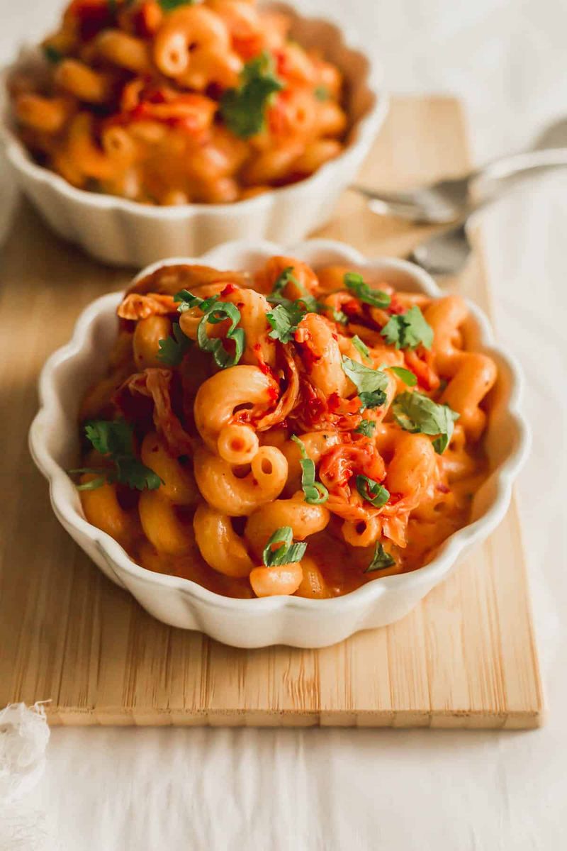 Kimchi Mac with Spicy Cheddar