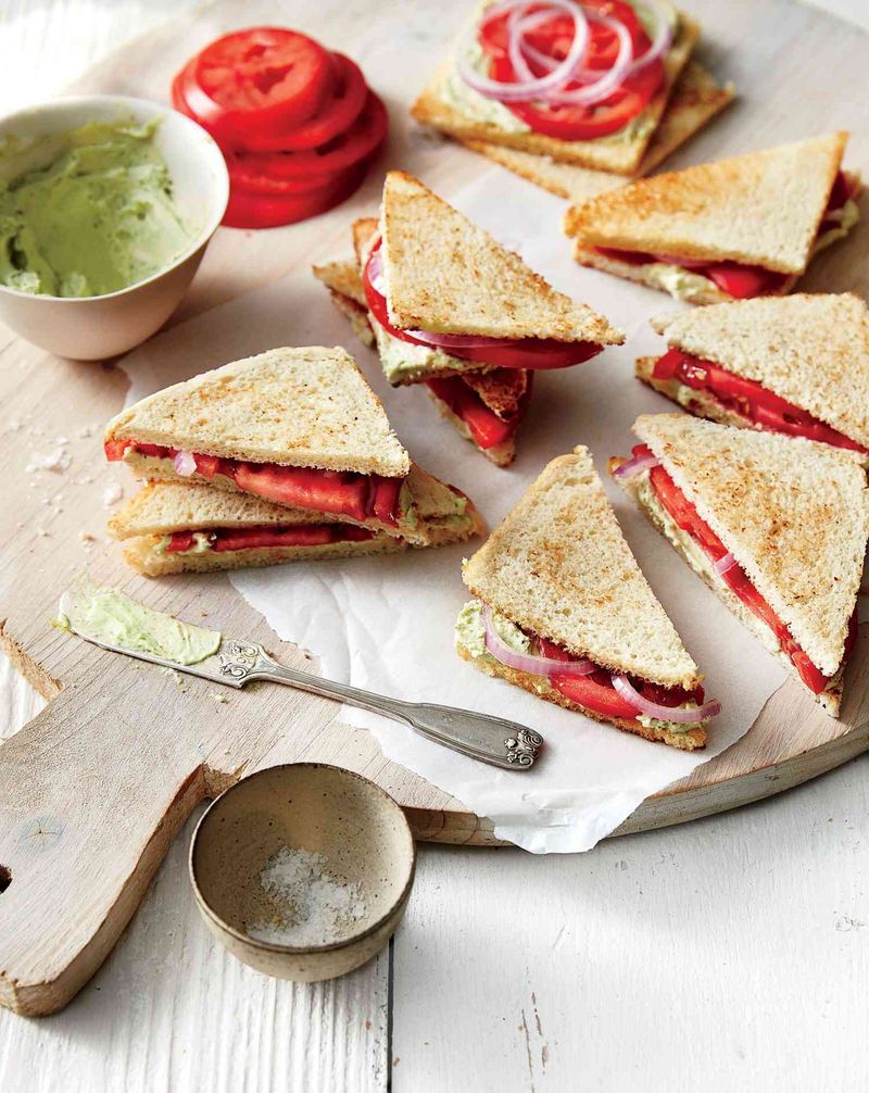 Tomato Cucumber Tea Sandwich