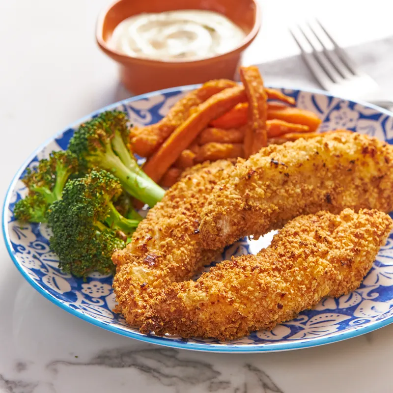 Crispy Chicken Tenders And Sweet Potato Fries