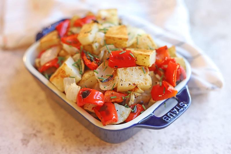 Roasted Red Pepper And Potato Bake