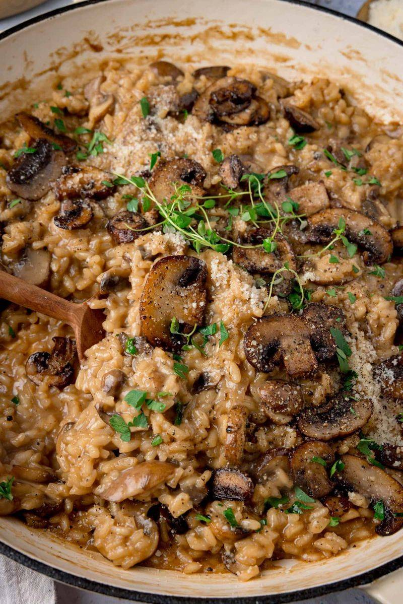 Mushroom Risotto And Parmesan