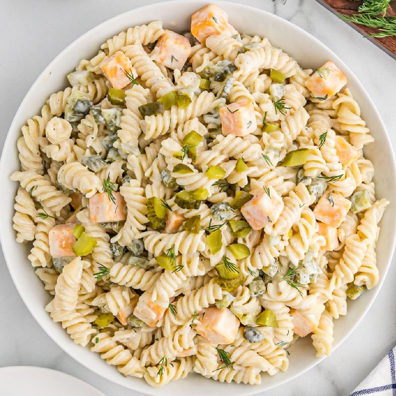 Dill Pickle Pasta Salad
