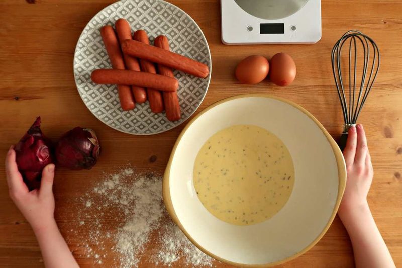Hot Dogs In Instant Mashed Potatoes