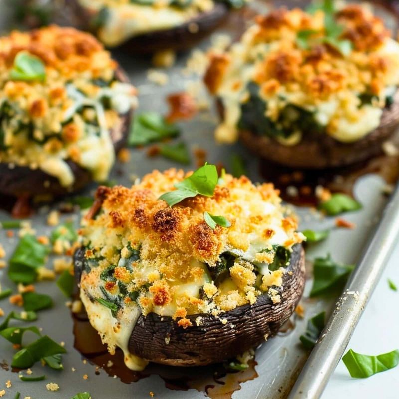 Stuffed Portobello Mushroom Caps