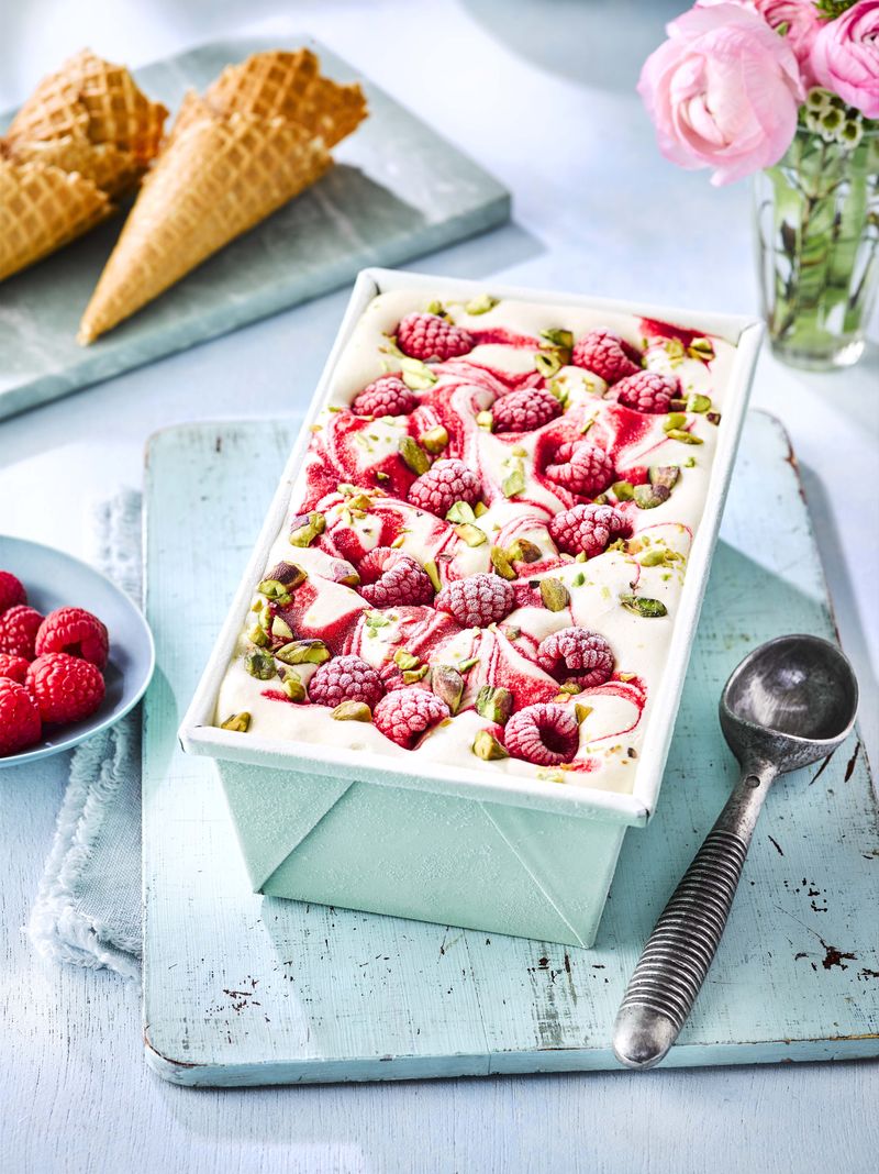 Raspberry-Rose Semifreddo