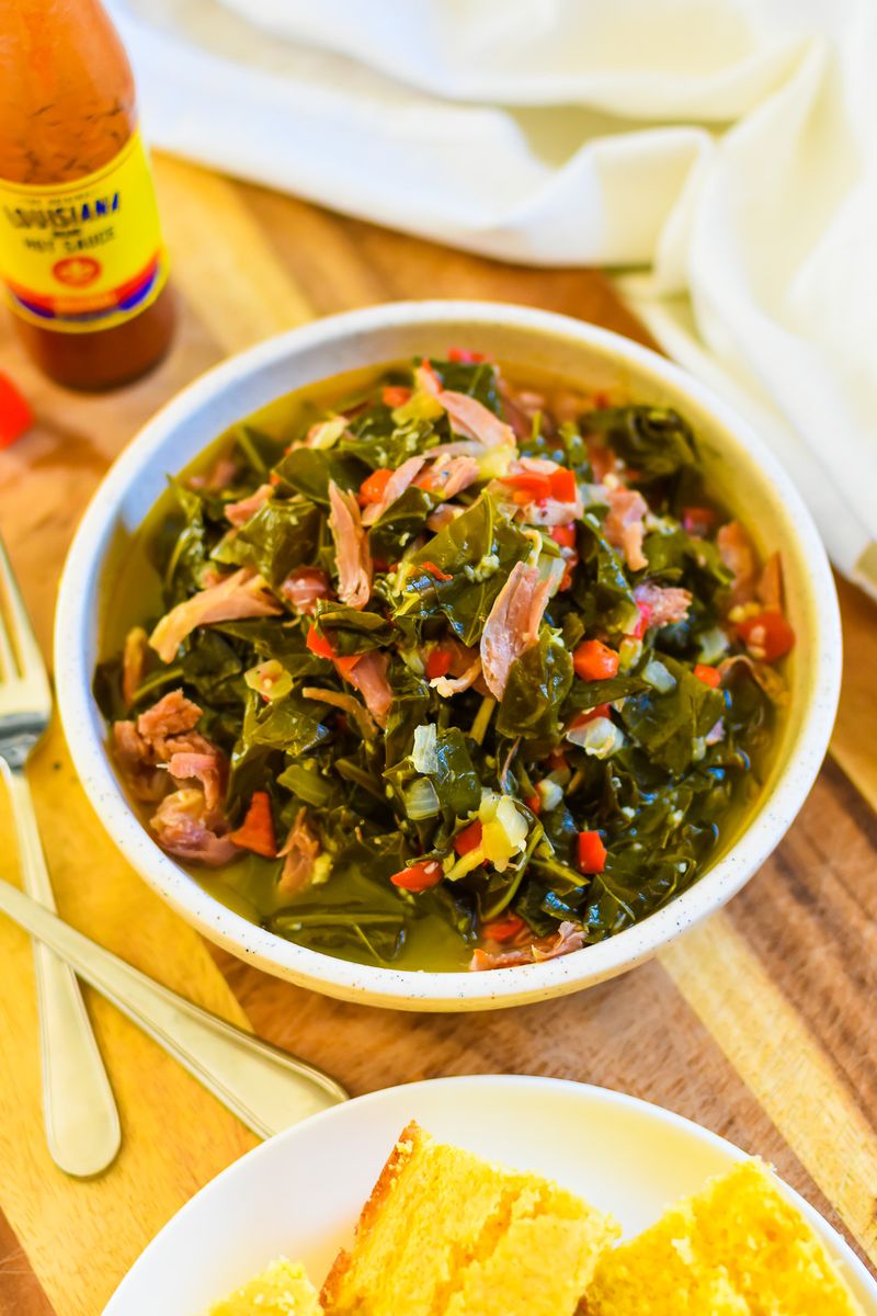 Spicy Collard Greens With Smoked Turkey