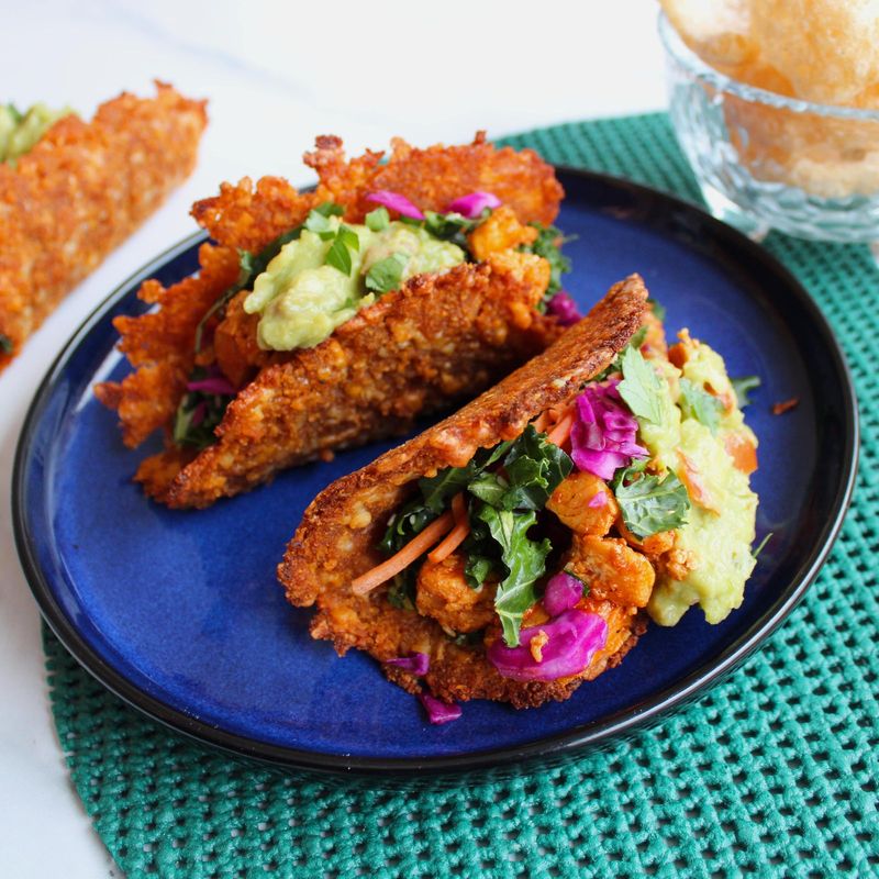 Fried Chicken Skin Tacos
