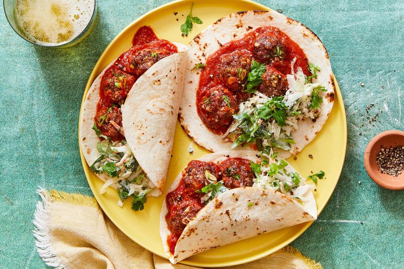 Tex-Mex Meatball Tacos