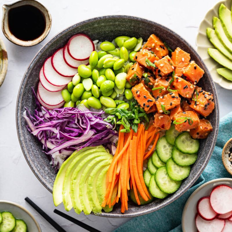 Speedy Salmon Poke Bowl