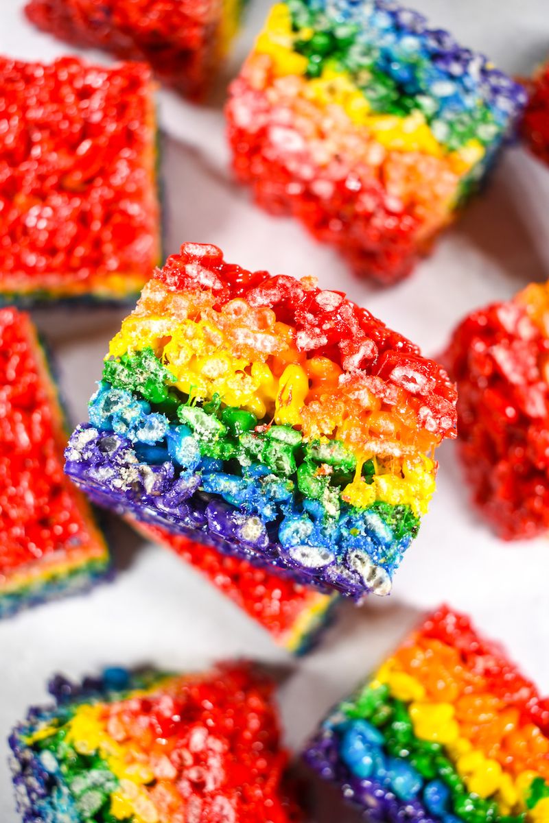 Rainbow Rice Krispies Treats