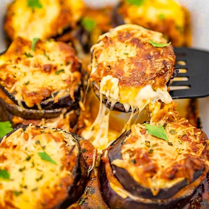Eggplant Parmesan Stacks