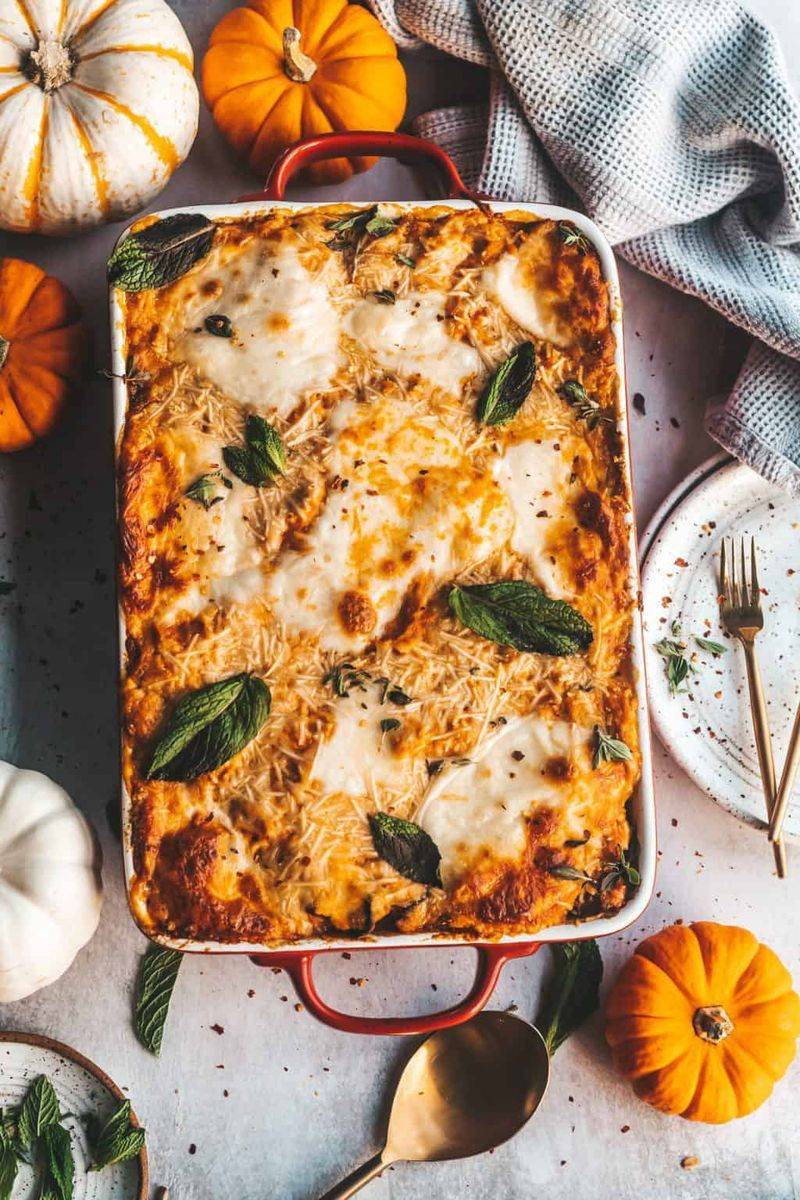 Pumpkin Alfredo Lasagna