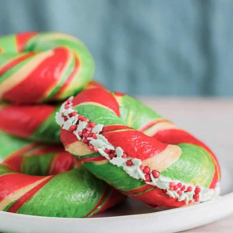 Candy Cane Bagel