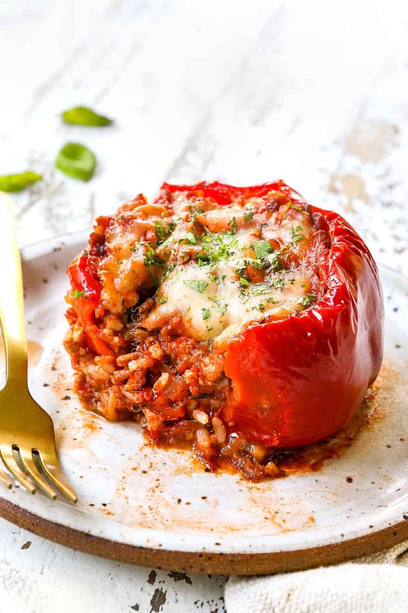 Stuffed Peppers With Marinara Sauce