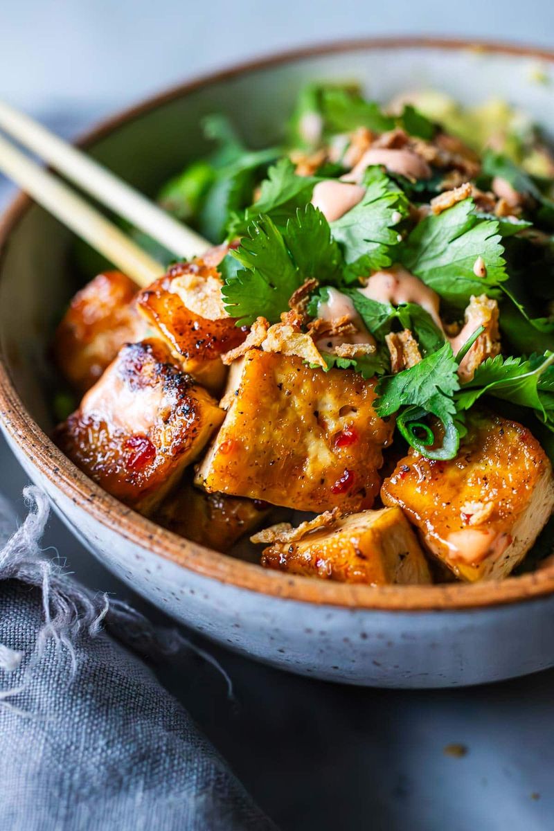Miso Glazed Tofu Stir-Fry