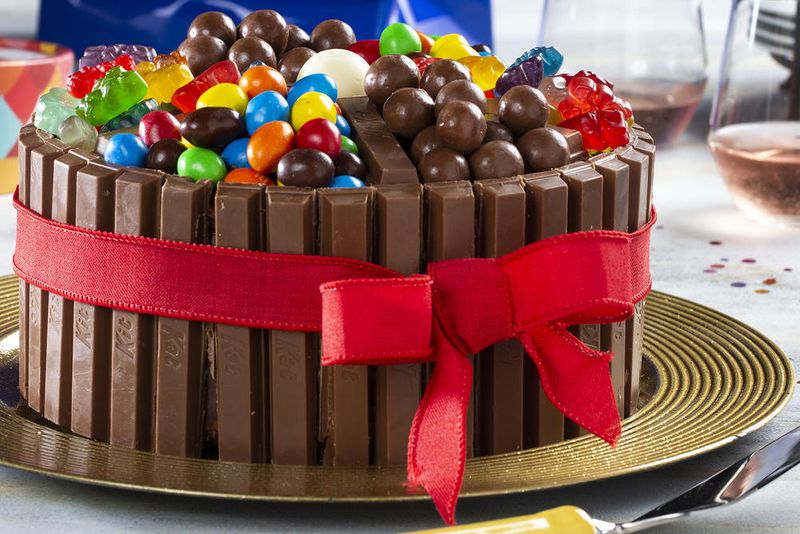 Candy-Covered Chocolate Cake