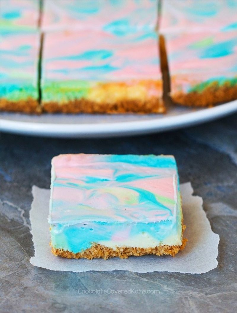 Marbled Unicorn Cheesecake Bars