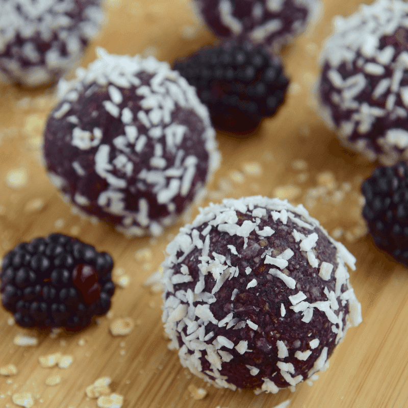 Blackberry Coconut Fat Bombs