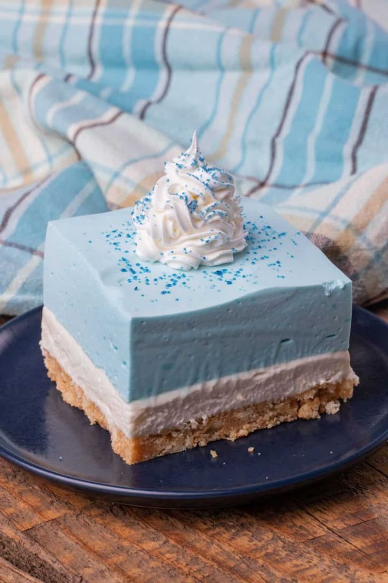 Baby Blue Cheesecake Bars