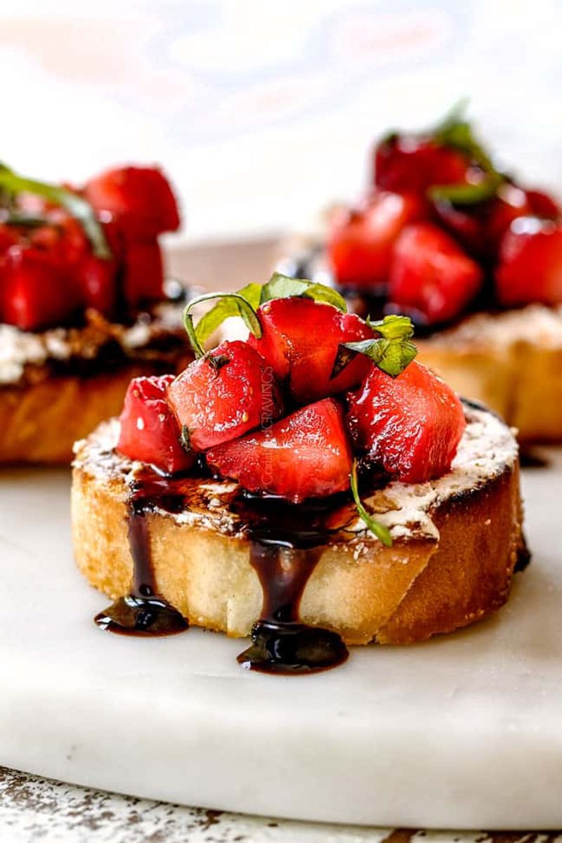 Strawberry Basil Bruschetta