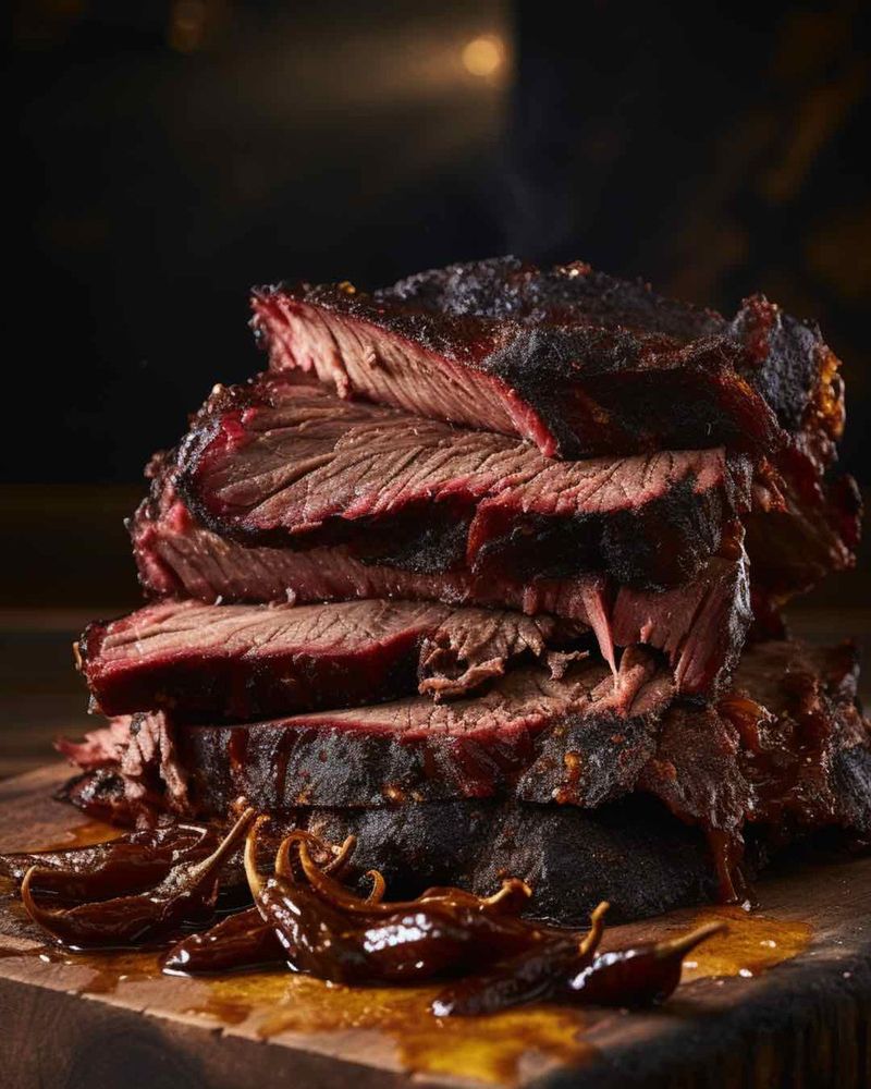 Slow-Smoked Brisket With Molasses Glaze