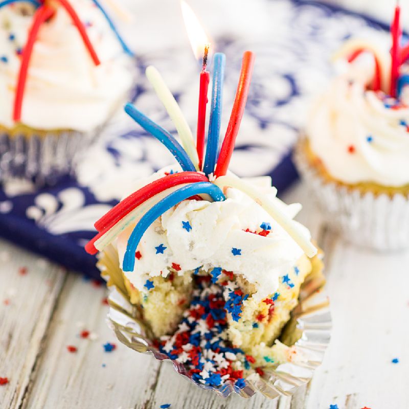 Sparkler Cupcakes