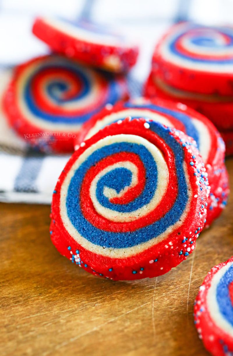 Patriotic Pinwheel Cookies