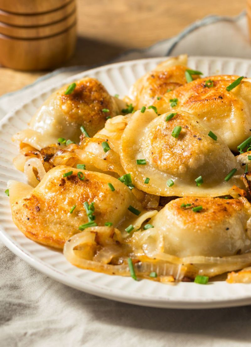 Sauerkraut Pierogi With Caramelized Onion