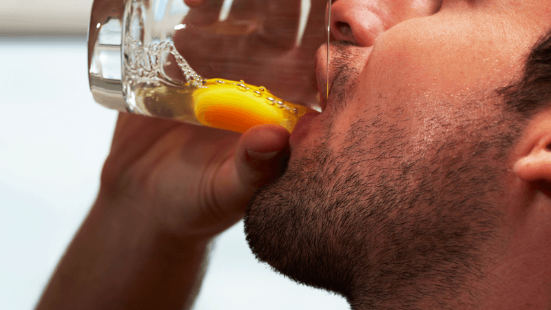 Orange Juice With Raw Egg