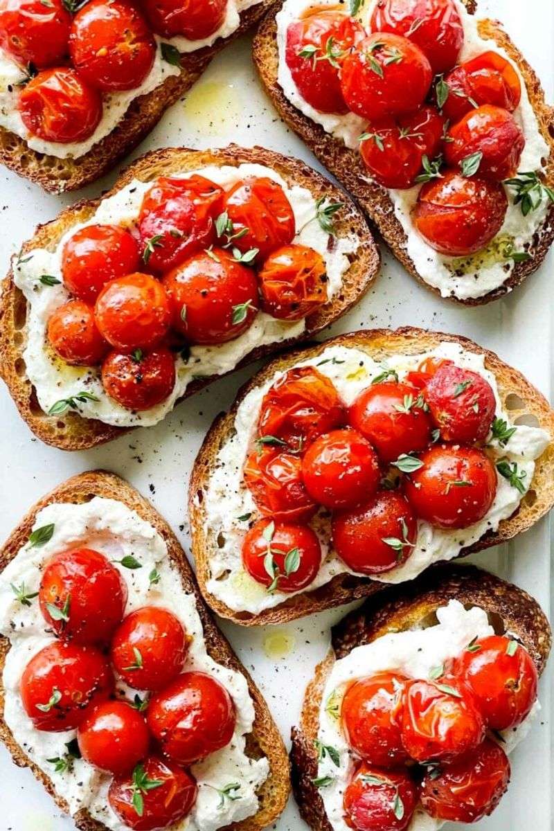 Ricotta Toast With Roasted Tomatoes