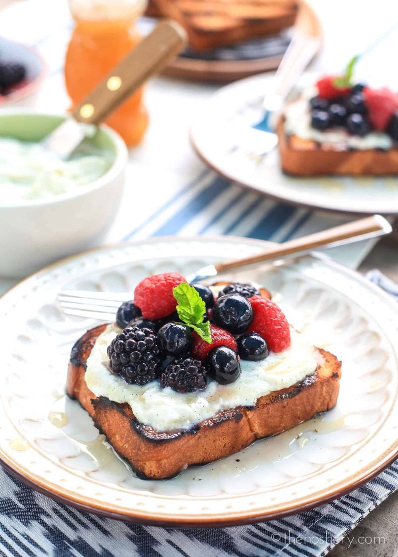 Sweet Ricotta Toast With Berries