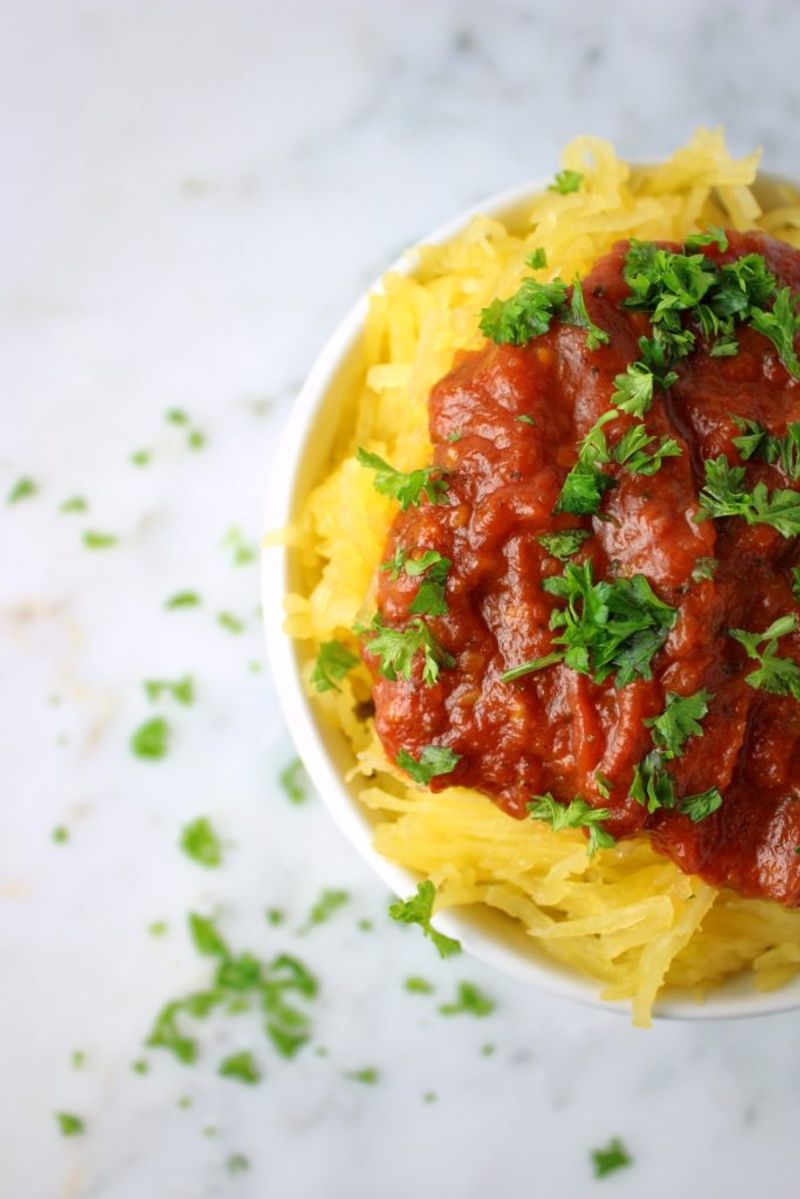 Spaghetti Squash With Homemade Marinara