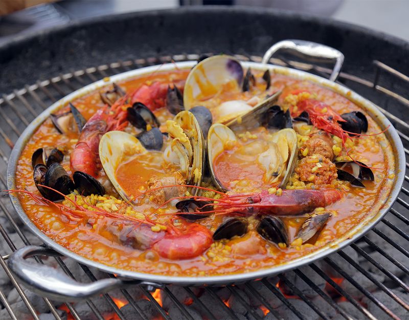 Charcoal-Cooked Paella