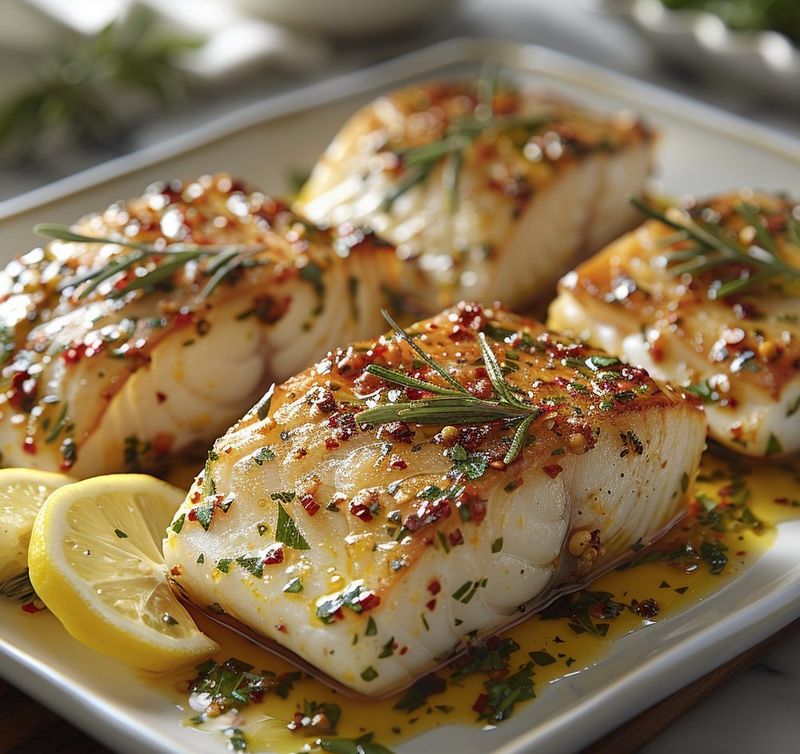 Olive Oil-Poached Fish With Herbs