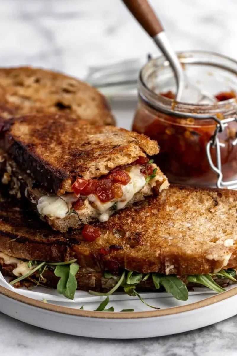 Spicy Tomato Bacon Jam Sandwich