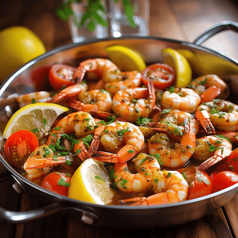 Garlic-Lemon Mediterranean Shrimp