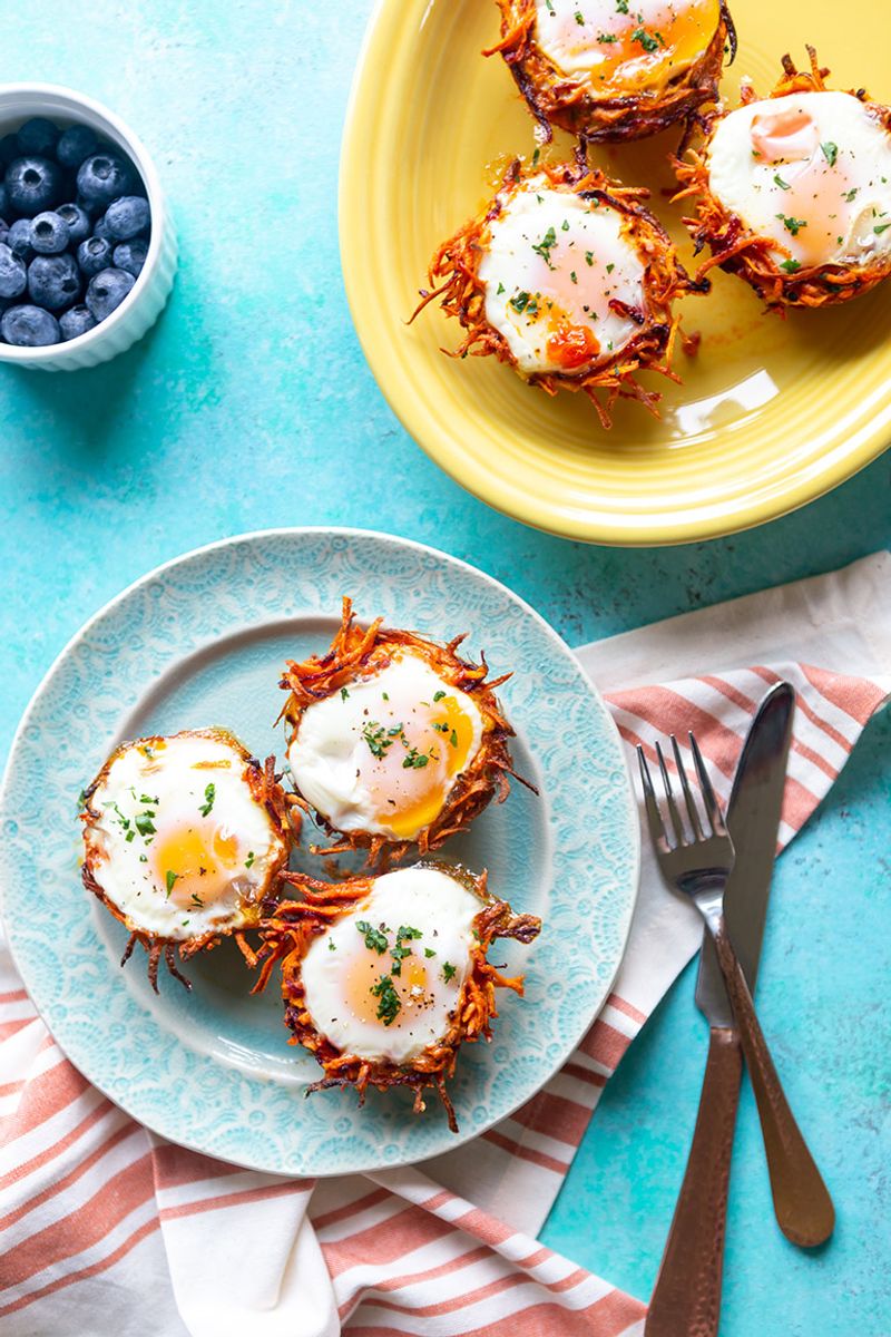 Crispy Potato Nests With Egg