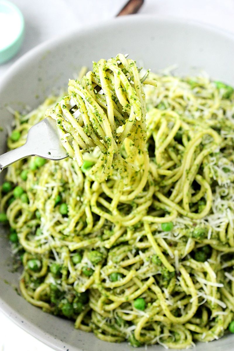Emerald Spinach Pesto Pasta
