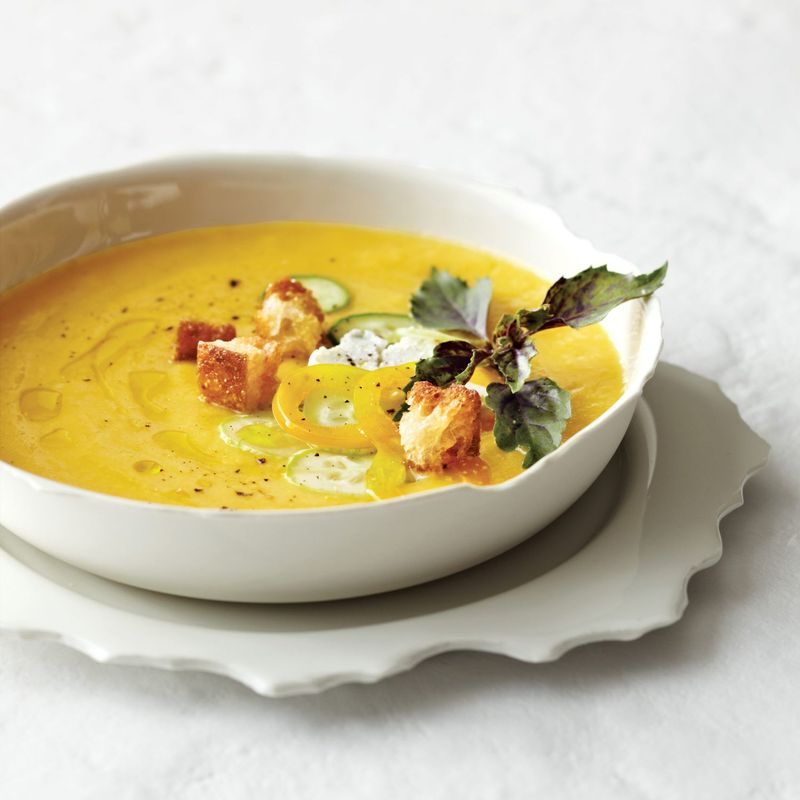 Peach & Cucumber Gazpacho