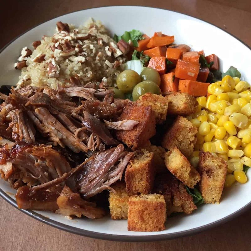 BBQ Pulled Pork & Cornbread Salad