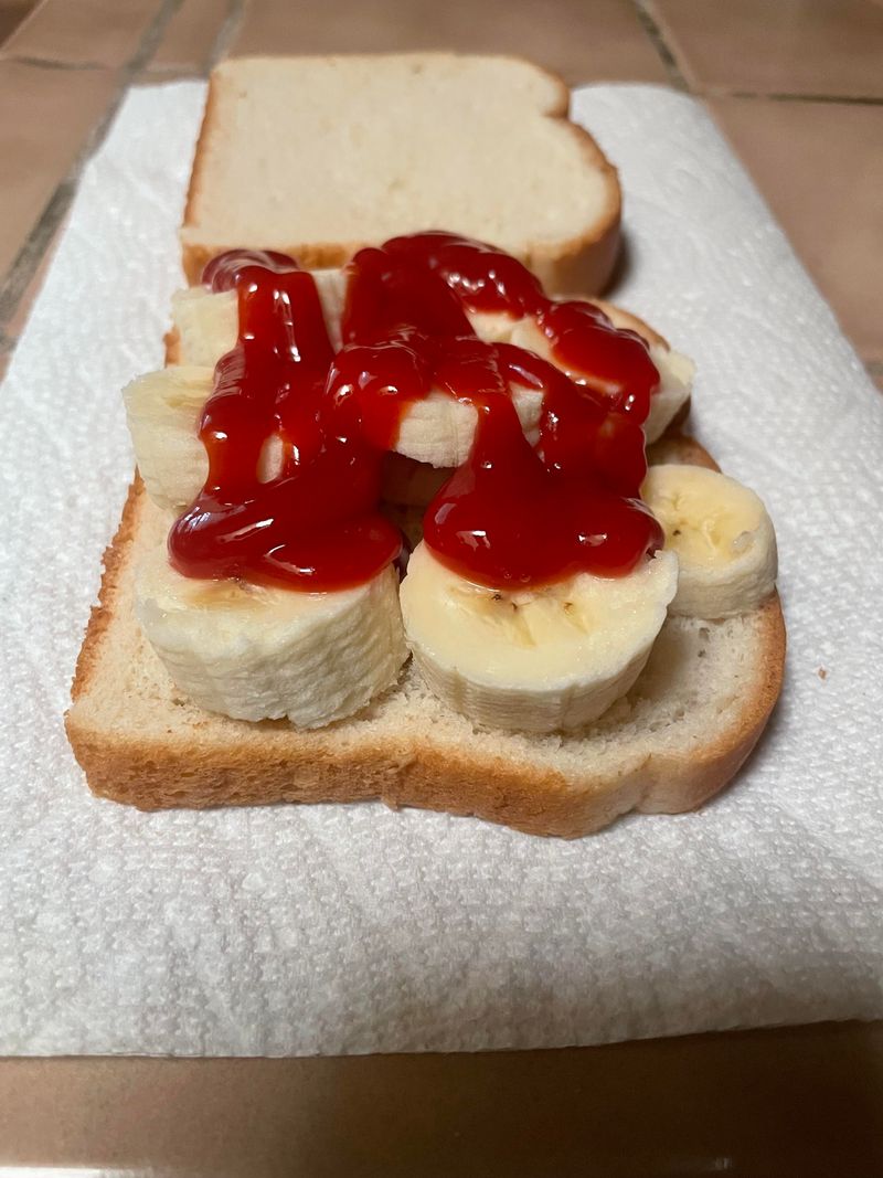 Banana And Ketchup Sandwich